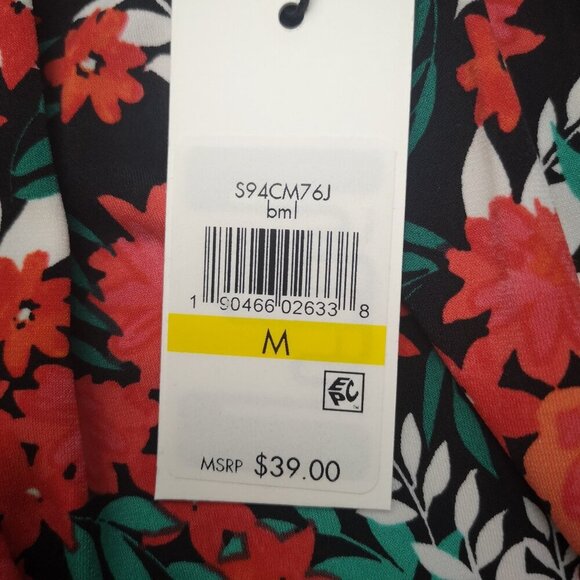 NWT Calvin Klein Ladies Size Medium Red Green Black & White Pattern Tank Top - Picture 5 of 12